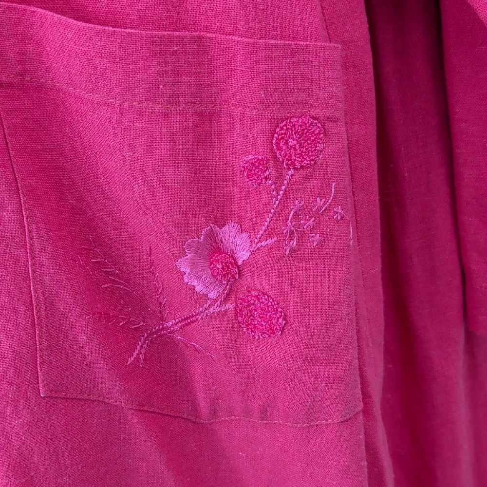 April Cornell Vintage Linen Blend Button Down Dress - Picture 3 of 8